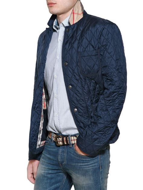 burberry brit jacket mens neylon|Burberry Brit Quilted Nylon Jacket in Blue for Men .